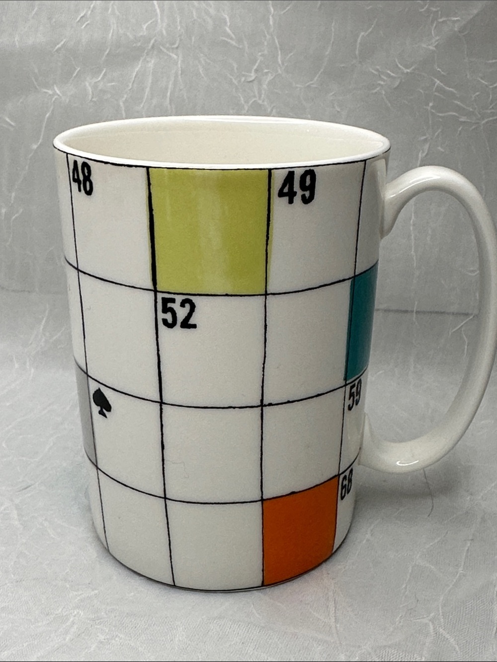 Kate Spade Say the Word Ceramic Crossword Grid Coffee Mug